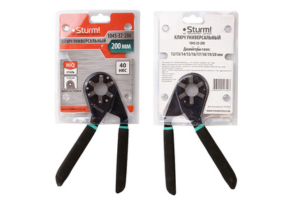 Ключ накидной 200мм, диаметр гаек 12-20мм, Sturm! 1045-32-200
