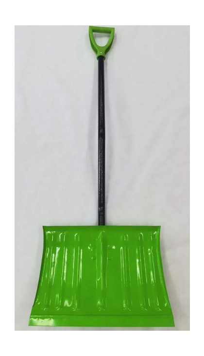 Лопата снег. Сибирь-1 470х350х1 п/о, стальной чер, V-ручка