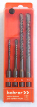 Сверла тв.спл. (наб.4шт-5/6/8/10мм) Bohrer 35100400