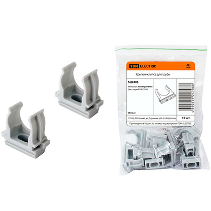 Крепеж-клипса TDM SQ0405-1002 для трубы d-20 мм, 10 шт