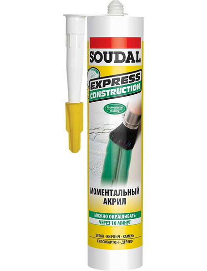 Герметик акриловый SOUDAL EXPRESS CONSTRUCTION белый 280 мл
