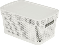 Корзина для хранения Keeplex Ajur с крышкой 5л 28,1х18,5х13,9см белое облако