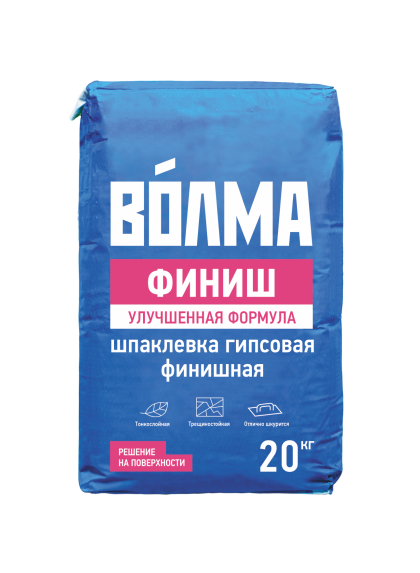 Шпатлевка гипсовая Волма Финиш, 20 кг.
