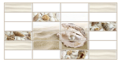 Панель ПВХ листовая Плитка Жемчужина 955х480мм