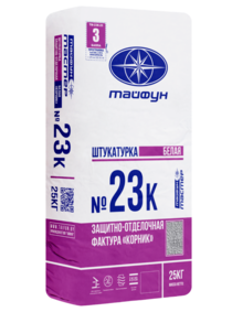 Декоративная штукатурка Тайфун Мастер 23К-3 корник белый, 25 кг