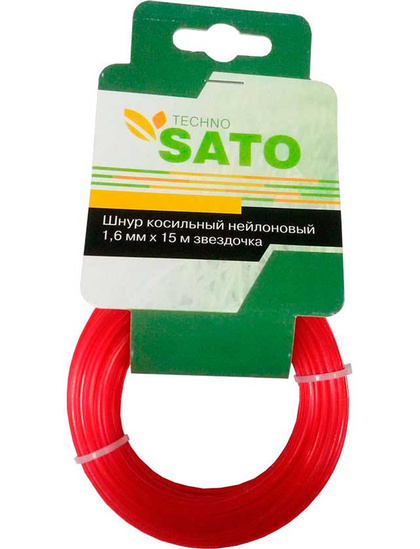 Леска для триммера SATO TECHNO 1,6мм 15м звездочка