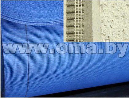 Стеклосетка ССШ-160, яч. 5х5мм,1х50м, (штукатурная, рул.), Полоцк