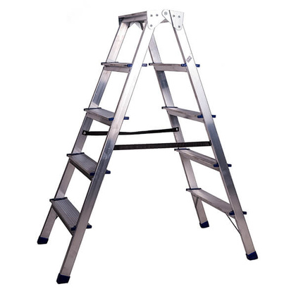 Лестница-стремянка алюминиевая двухсторонняя 5 ступ. STAIRS AS205