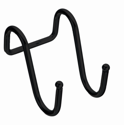Крючок на рейлинг двойной, черный