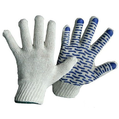 Перчатки с ПВХ волна 10 кл 4-х нитка