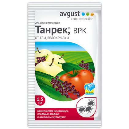 Средство защиты от тли, белокрылки, трипсов AugustТанрек ,1,5мл. (ампула)