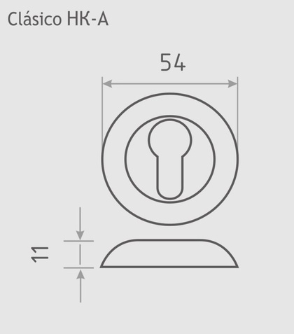 Накладка под ключ NORA-M НК-А хром
