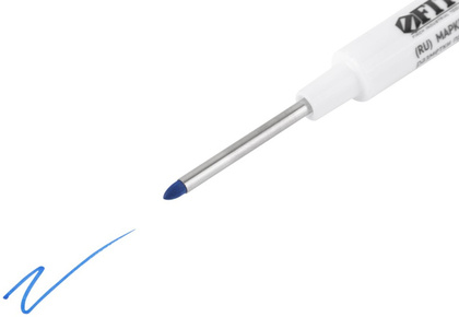 Маркер строительный перманентный FIT IT тонкий, удлиненное перо, синий