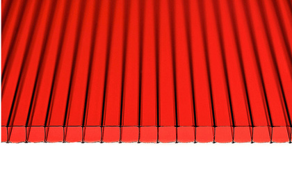 Поликарбонат сотовый красный 4х2100х6000 мм