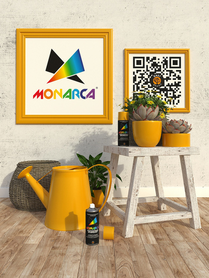 Краска акриловая Monarca RAL 1003 Сигнальный желтый 520мл