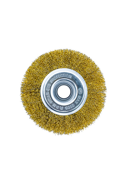 Щетка д/УШМ радиальная мягкая ф150 х22,2мм (волн.пров.) VERTEX