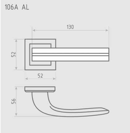 Ручка дверная на розетке НОРА-М 106 К Al комплект ручек - Старая бронза