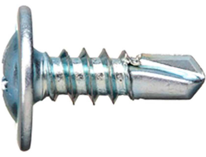 Шуруп по металлу 4,2х16 мм, пресс-шайба, сверло, оцинкованный, 500 шт