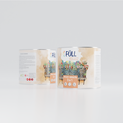 Грунт-эмаль по ржавчине Full белая 1,9 кг