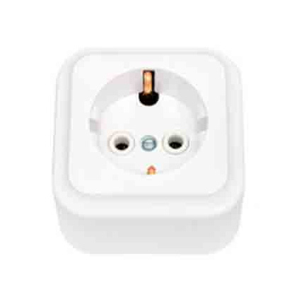 VIKA бел. Розетка 1-гнездн. с/з РА16-254, ОККО