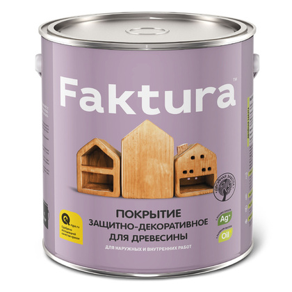 Покрытие FAKTURA защитно-декоративное для древесины орех 2,5 л