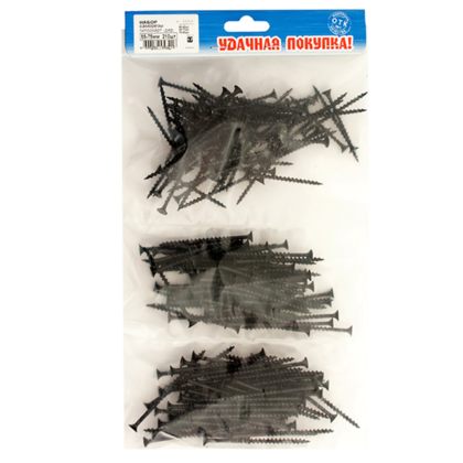 Набор саморезов гипсокартон-дерево 55-75мм 210 шт