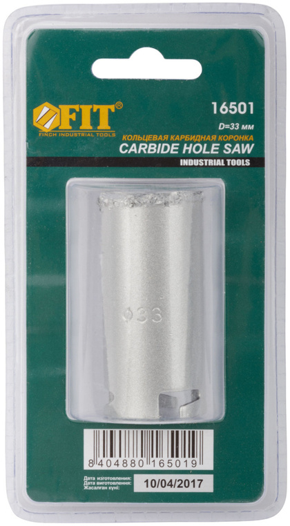 Коронка кольцевая по кафелю карбидная 33 мм FIT