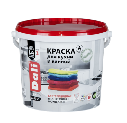 Краска для кухни и ванной DALI белая 5 л Рогнеда
