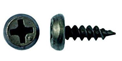 Шуруп-саморез по металлу 3,5х11 полуцилиндрический оксидированный, 30 шт